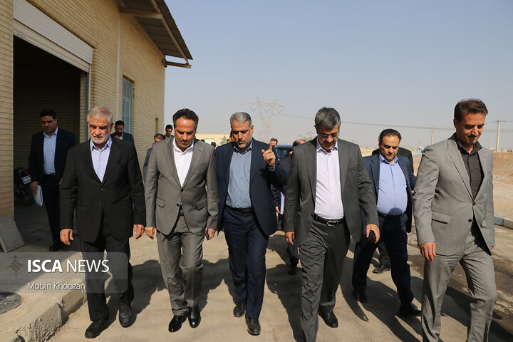 مراسم افتتاح مخزن ۱۵ هزار متر مکعبی شهید موسوی شهر یزد