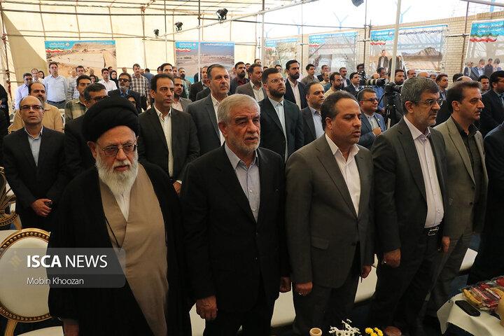 مراسم افتتاح مخزن ۱۵ هزار متر مکعبی شهید موسوی شهر یزد