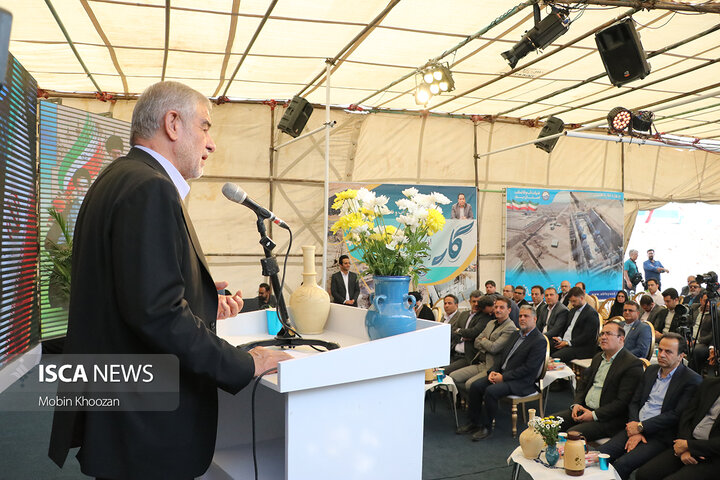 مراسم افتتاح مخزن ۱۵ هزار متر مکعبی شهید موسوی شهر یزد