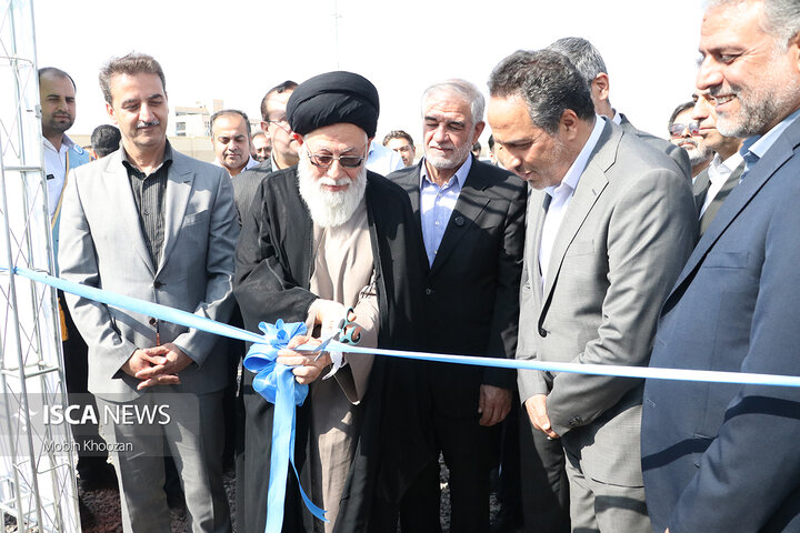 مراسم افتتاح مخزن ۱۵ هزار متر مکعبی شهید موسوی شهر یزد