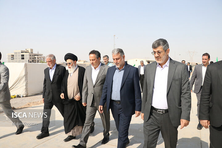 مراسم افتتاح مخزن ۱۵ هزار متر مکعبی شهید موسوی شهر یزد