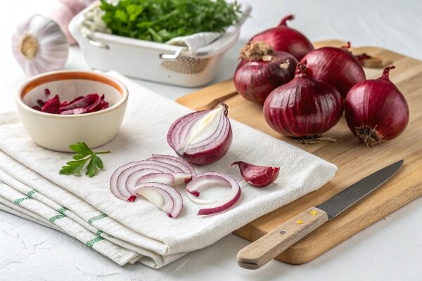 آموزش آشپزی / طرز تهیه ترشی پیاز قرمز خوشرنگ و مجلسی