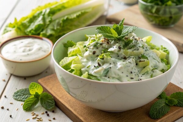 آموزش آشپزی / طرز تهیه سالاد ماست و کاهو، یک پیشغذای ساده و سبک