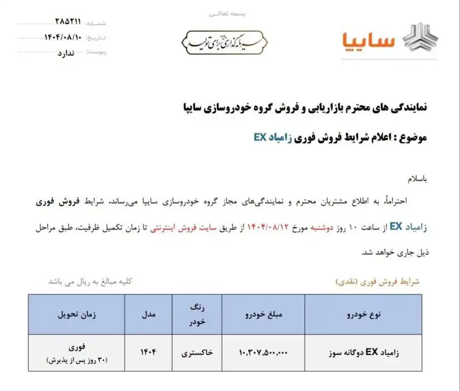 فروش فوری نیسان آبی جدید کلید خورد + جدول