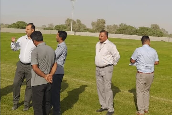 بازدید مسئولان هیئت فوتبال بندرعباس از روند توسعه زمین‌های فوتبال در بخش‌های شهرستان