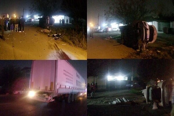 برخورد خودروی سواری با تریلی در محور چوکام–خواچکین / ۳ جوان جان باختند