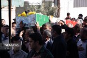 تشییع پیکر شهید گمنام در گناباد با حضور گسترده مردم برگزار شد