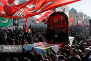 تشییع پیکر مطهر ۱۳ شهید گمنام دوران دفاع مقدس در مشهد