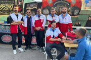 خدمت‌رسانی کانون هلال‌احمر دانشگاه آزاد بندرعباس در مراسم سالروز شهادت حضرت زهرا(س)  