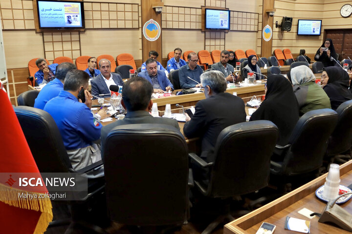 نشست خبری مدیران کل برگزار کننده بیست و هفتمین مانور سراسری زلزله مدارس استان یزد