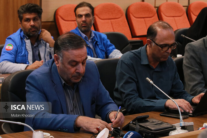 نشست خبری مدیران کل برگزار کننده بیست و هفتمین مانور سراسری زلزله مدارس استان یزد