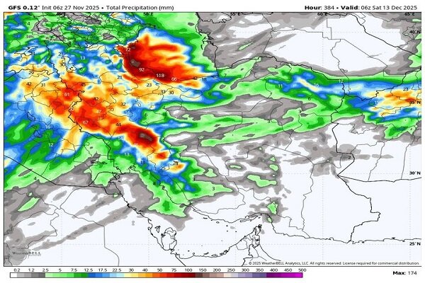 تداوم فعالیت سامانه بارشی در شمال کشور؛ آلاینده‌ها فردا اوج می‌گیرند