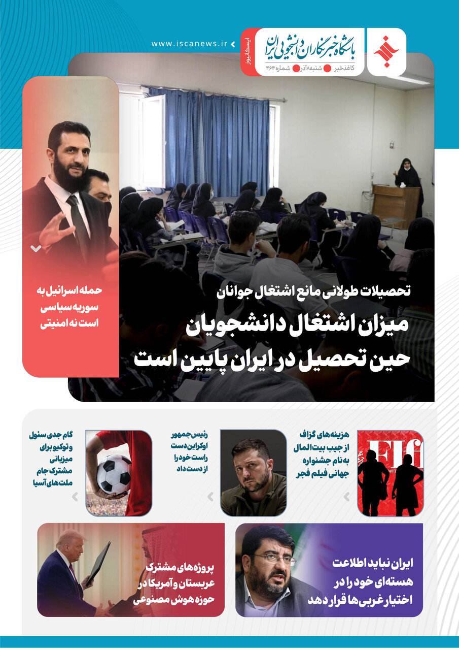 چهارصد و شصت و چهارمین کاغذخبر ایسکانیوز منتشر شد