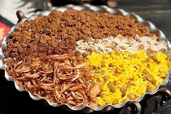آموزش آشپزی/ طرز تهیه عدس پلو زعفرانی خوشمزه و مجلسی به روش نذری