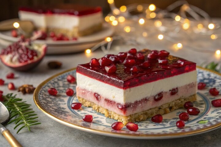 آموزش شیرینی پزی / طرز تهیه دسر یلدایی روکر انار؛ دسری شیک و خوشمزه