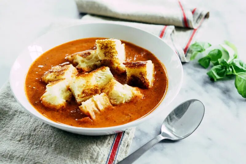 آموزش آشپزی / طرز تهیه سوپ گوجه و پنیر