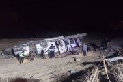 واژگونی اتوبوس در محور یاسوج به اصفهان با ۱۳ مصدوم