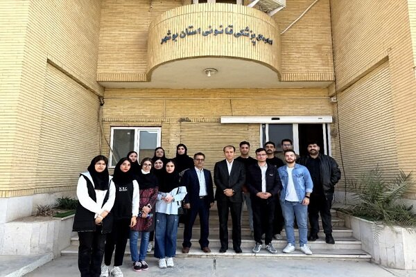 بازدید علمی دانشجویان رشته حقوق دانشگاه آزاد از پزشکی قانونی بوشهر