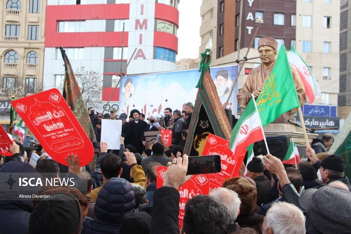 تجمع مردم اردبیل علیه اغتشاشگران