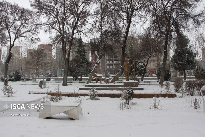 بارش برف زمستانی در اردبیل