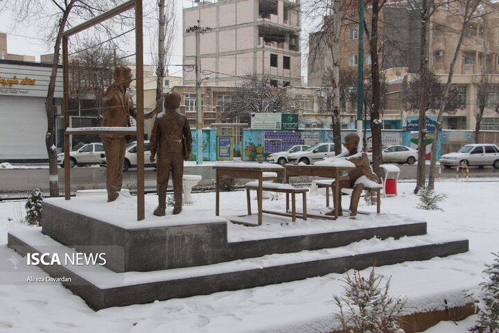 بارش برف زمستانی در اردبیل
