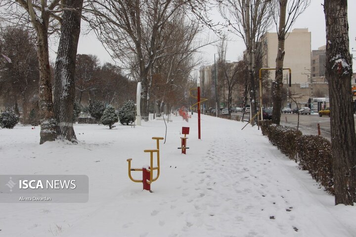 بارش برف زمستانی در اردبیل