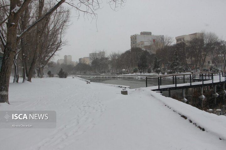 بارش برف زمستانی در اردبیل