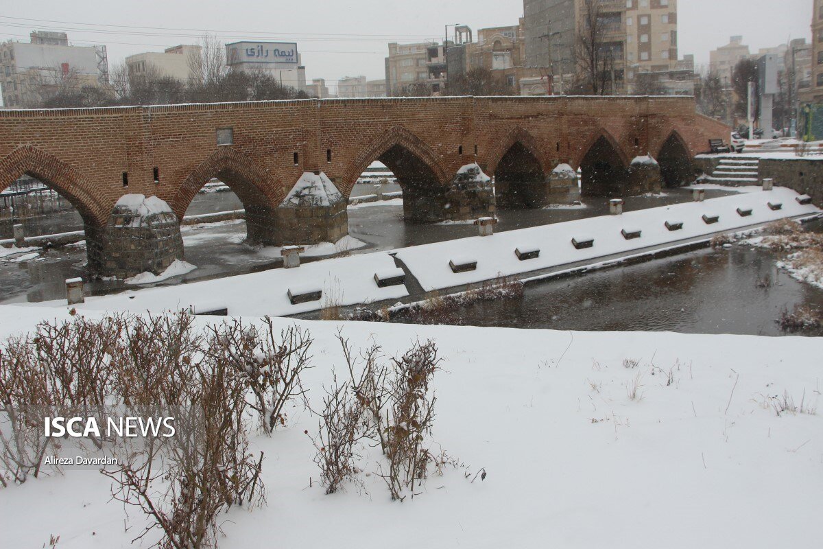 بارش برف زمستانی در اردبیل