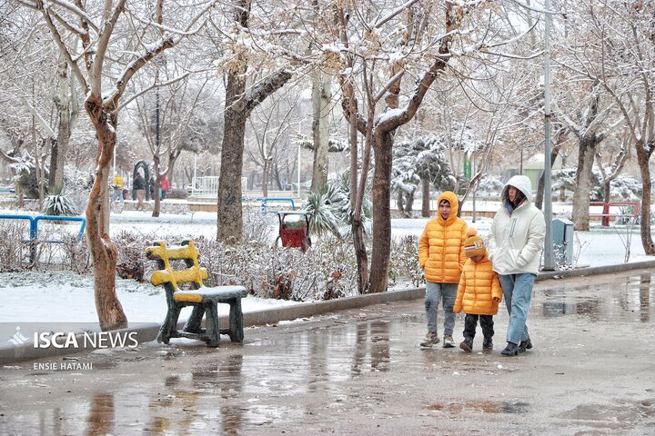 بارش برف در بجنورد