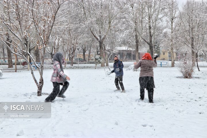 بارش برف در بجنورد