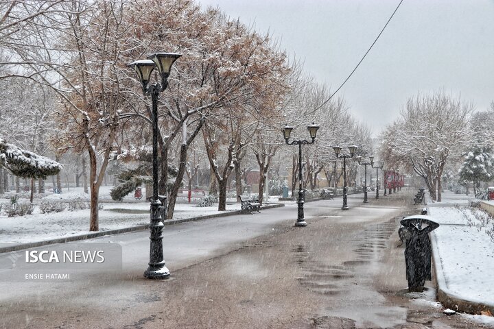 بارش برف در بجنورد