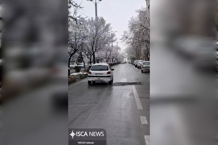 برف قزوین را سفید پوش کرد