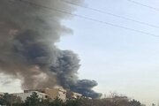 آتش سوزی در بازارچه جنت آباد تهران