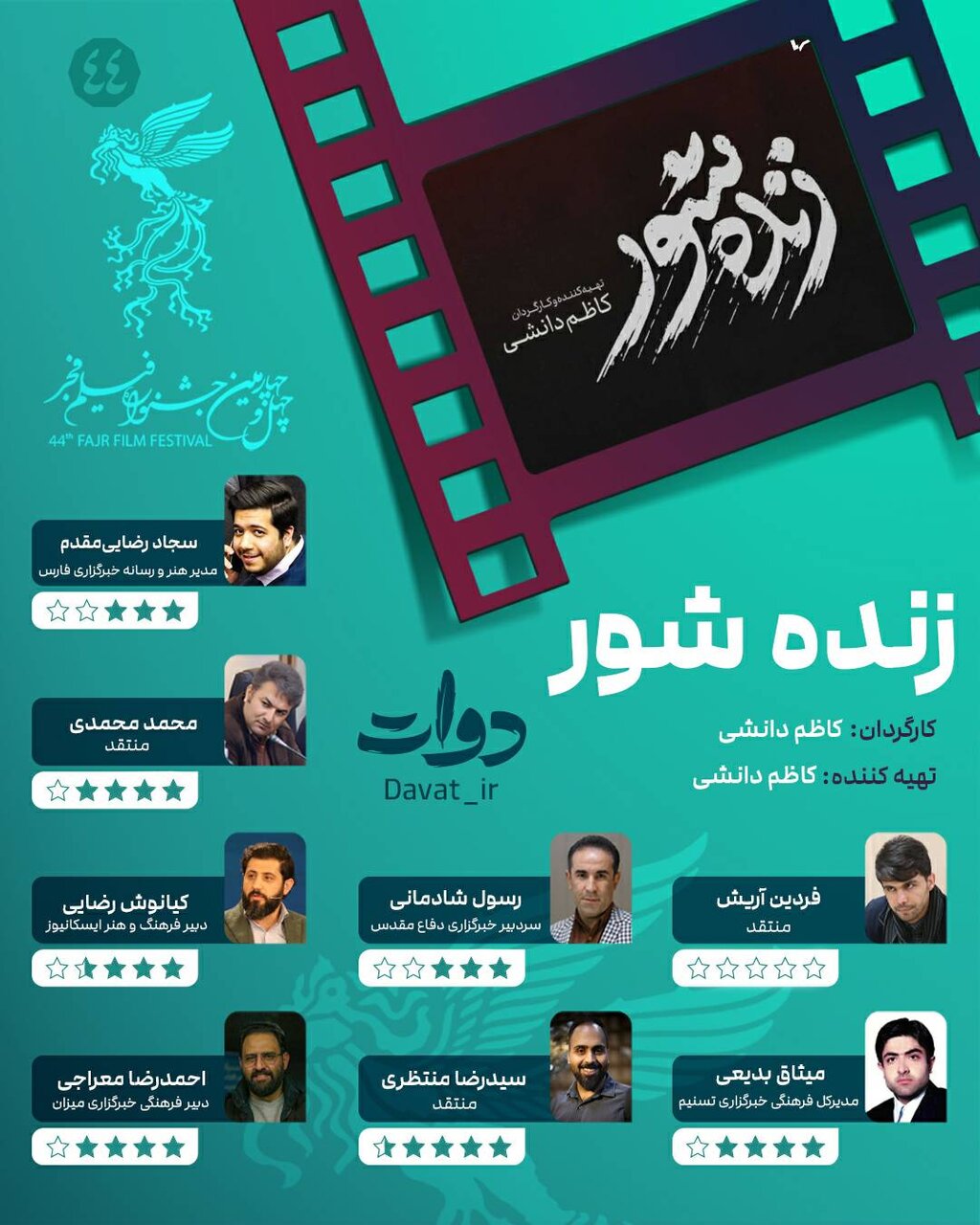 امتیاز تعدادی از منتقدین به فیلم سینمایی "زنده شور"