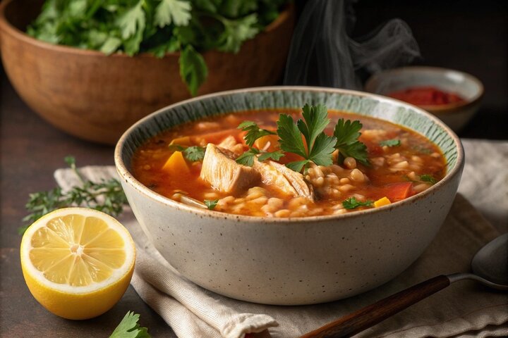آموزش آشپزی / طرز تهیه سوپ جو پوست کنده با مرغ خوشمزه و غلیظ آموزش آشپزی / طرز تهیه سوپ جو پوست کنده با مرغ خوشمزه و غلیظ