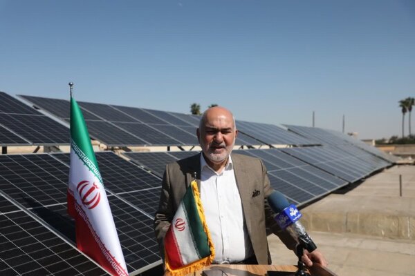 نخستین سامانه خورشیدی استانداری خوزستان وارد مدار شد