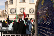 اجتماع دانشجویان مقابل نمایندگی وزارت امور خارجه در مشهد