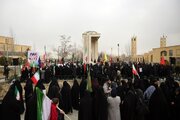 حمایت دانشجویان همدانی از رهبر جدید انقلاب