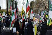 راهپیمایی بارانی روز قدس در شیراز