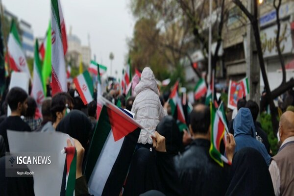 راهپیمایی بارانی روز قدس در شیراز
