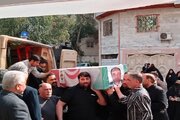 وداع خانواده شهید با پیکر شهید علیرضا خسرونژاد در بابل