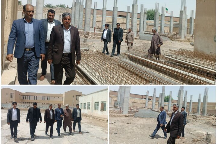 بازدید مدیرکل آموزش‌وپرورش سیستان‌وبلوچستان از ساخت مدرسه شبانه‌روزی الزهرا(س) هیرمند