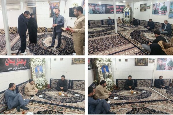 دیدار مسئول سازمان بسیج دانش‌آموزی با خانواده شهید ابوالفضل پیمان