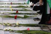گل‌افشانی گلزار شهدای عشایر به مناسبت هفته بسیج