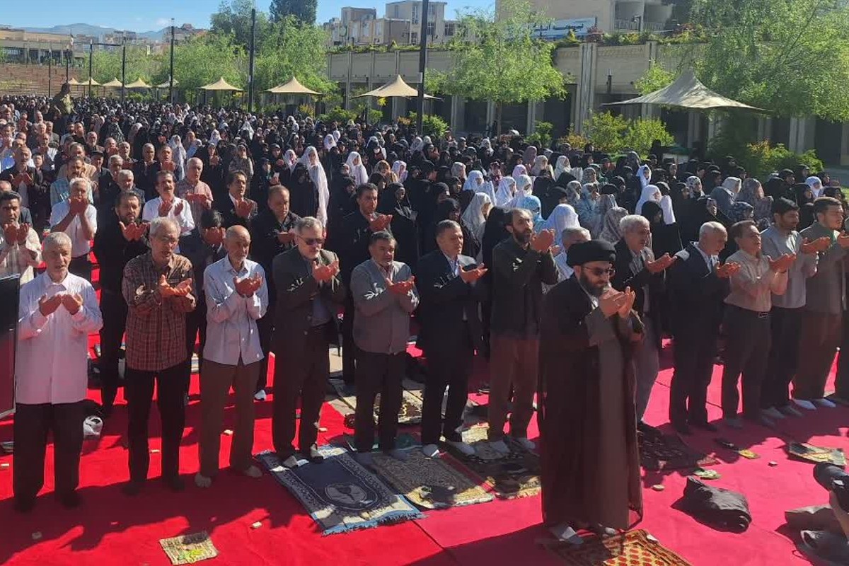 زنجان غرق در عطر ایثار؛ اقامه باشکوه نماز عید قربان در صحن غدیر سبزه‌میدان