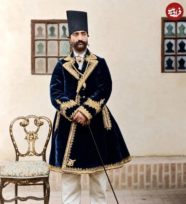 عکسی رنگی از ۳۳ سالگی ناصرالدین شاه