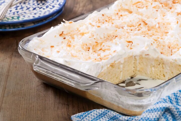 آموزش شیرینی پزی / طرز تهیه دسر گل برفی مشهور ترکیهای آموزش شیرینی پزی / طرز تهیه دسر گل برفی مشهور ترکیهای