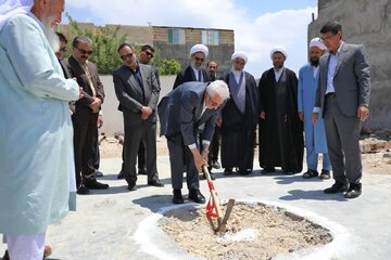 آیین کلنگ‌زنی مصلای خاتم‌الانبیا (ص) اهل سنت بجنورد