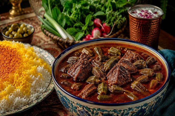 آموزش آشپزی / طرز تهیه خورشت بامیه اهوازی با تمام فوت‌وفن‌ها