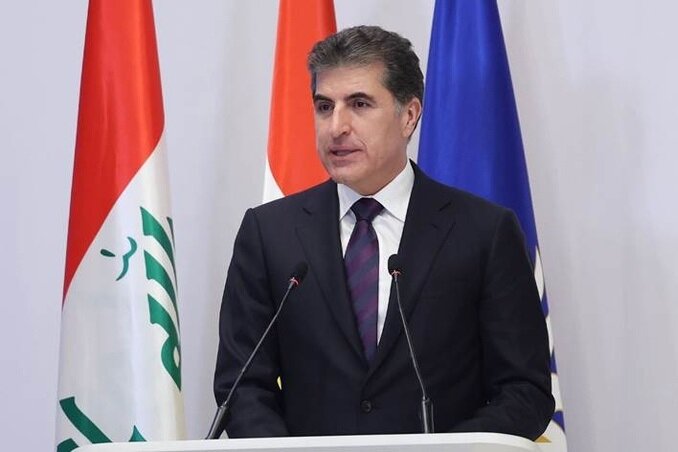حضور رئیس اقلیم کردستان عراق در مراسم تشییع رهبری حضور رئیس اقلیم کردستان عراق در مراسم تشییع رهبری